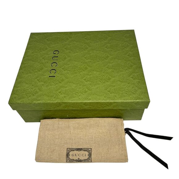 Gucci Marmont GG Logo Charlotte Nappa Leather Sandals Butterfly Pink EU 37.5 - Picture 11 of 11